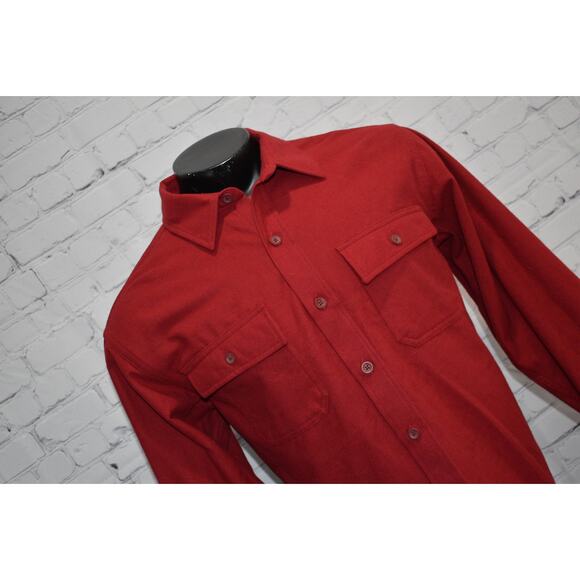 L.L. Bean Red Casual Button Down Shirt - Picture 3 of 7